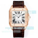 Swiss Cartier Santos 100th Anniversary Rose Gold 2824 Men's Copy Watch 